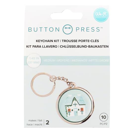 12 Pack: We R Memory Keepers&#xAE; Button Press&#x2122; Medium Key Chain Kit